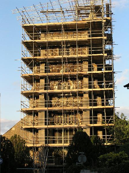 Scaffold from West