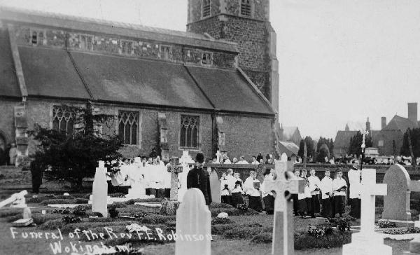 Robinson's funeral procession in 1910