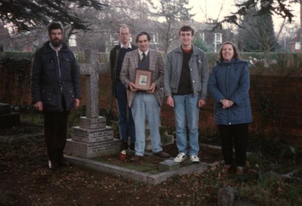 Some of peal band by FE Robinson's grave